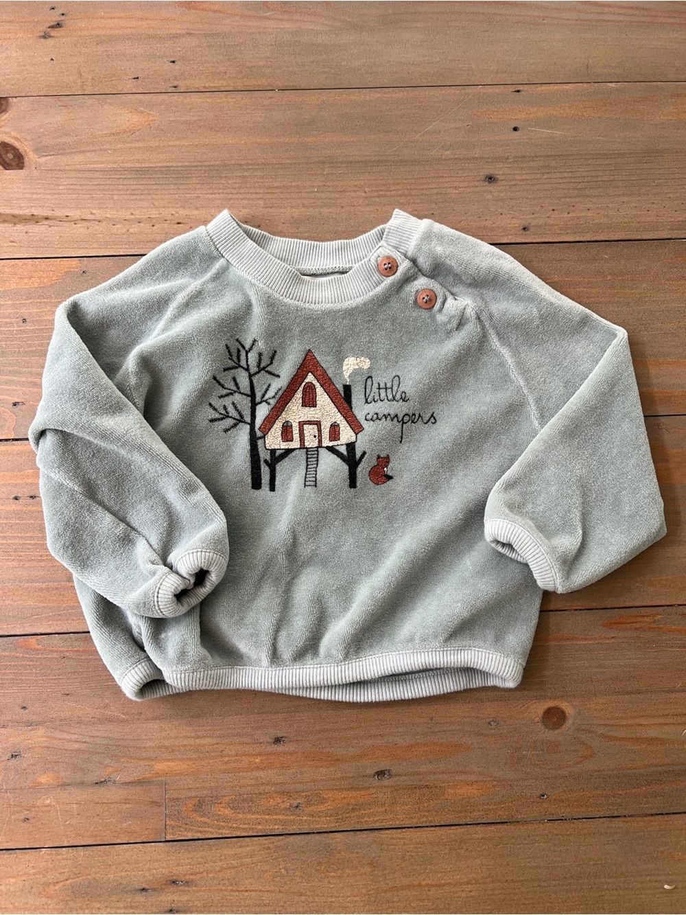 Bean’s “Little Campers” Pullover Sweatshirt - 9-12 Months